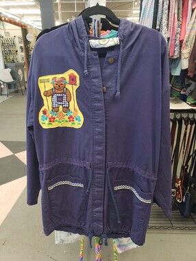 Upcycled Bear Coat Jacket Spring Gingham